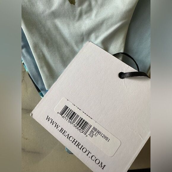 Beach Riot Women's Daisy Bikini Bottoms Size XS Ruffle Lace Trim High Waist - Picture 3 of 5